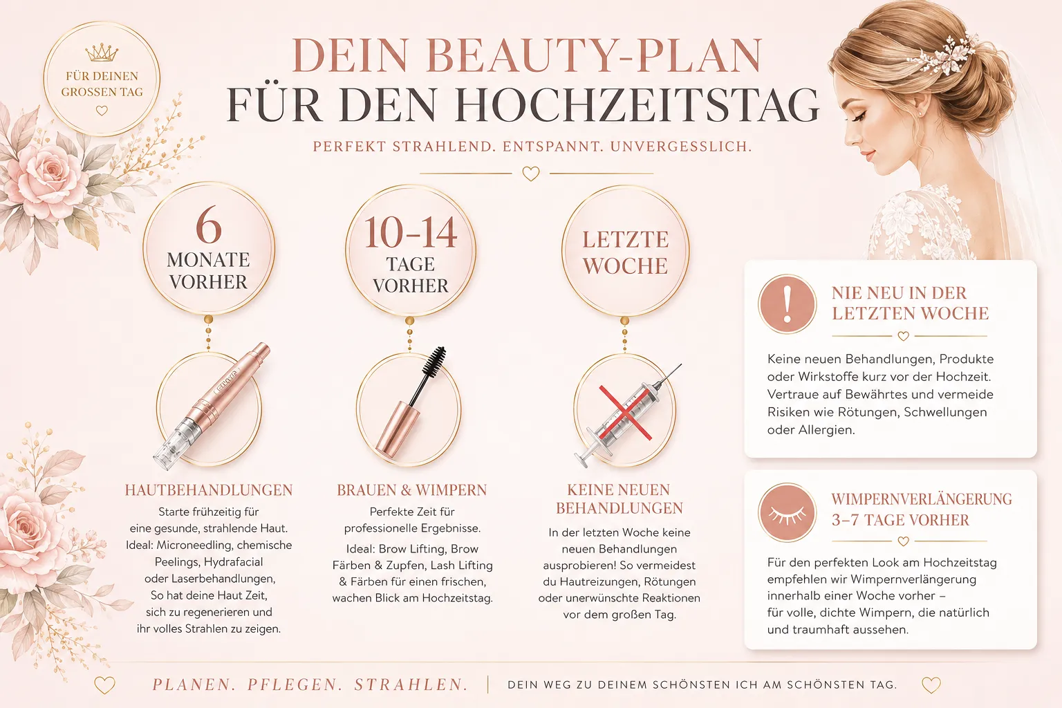 Wie bereite ich meine Haut auf das Hochzeits-Make-up vor?