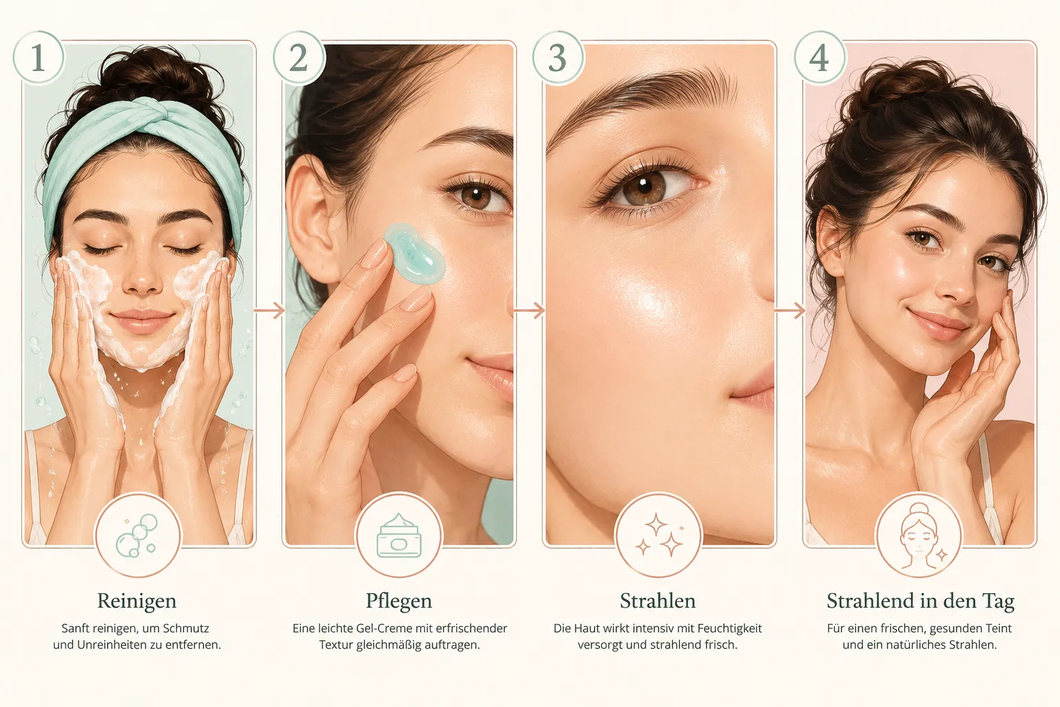 Garnier Hyaluron Sorbet Creme: Anwendung Schritt für Schritt