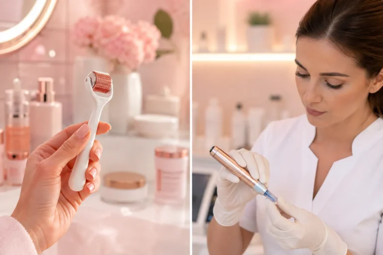 Home-Microneedling vs. professionelle Gesichtsbehandlung: Der große Sicherheits- und Hygiene-Vergleich 2026