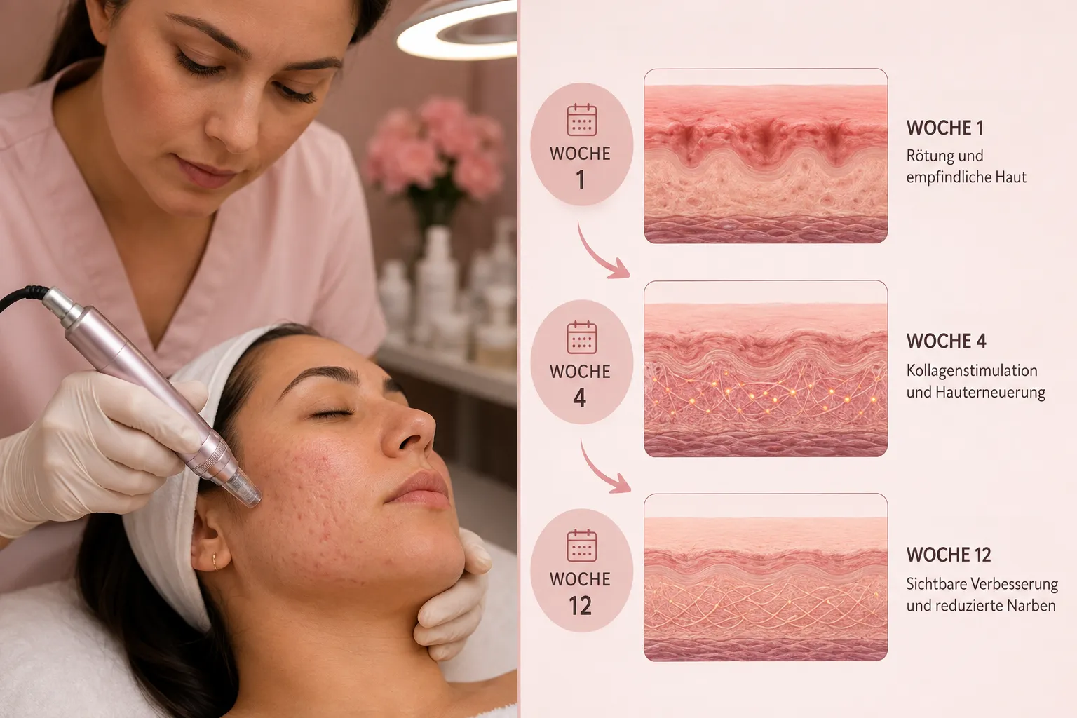 Microneedling bei OP-Narben: Behandlungsprotokoll und Timing