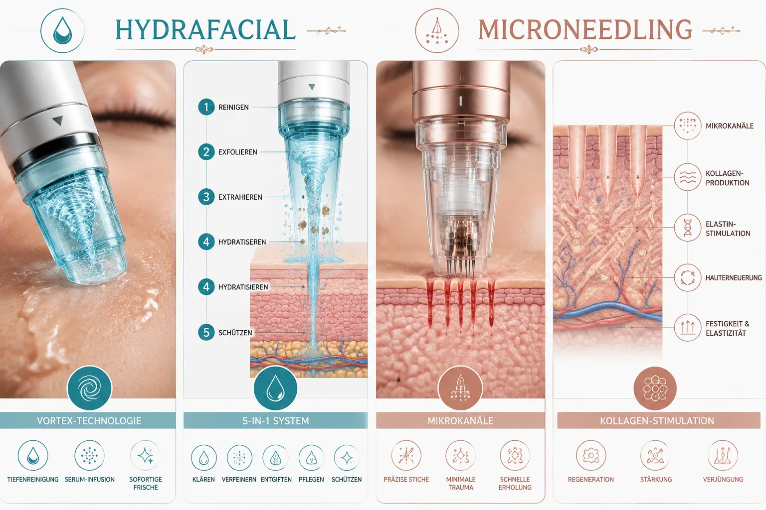 Was ist die HydraFacial + Microneedling Kombi-Behandlung?