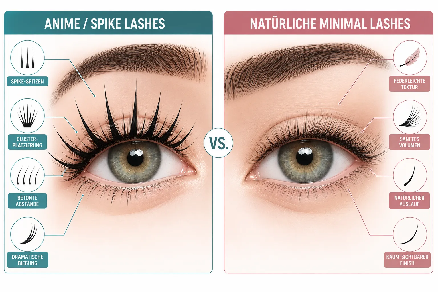 Was sind Anime-Lashes und Spike-Lashes?