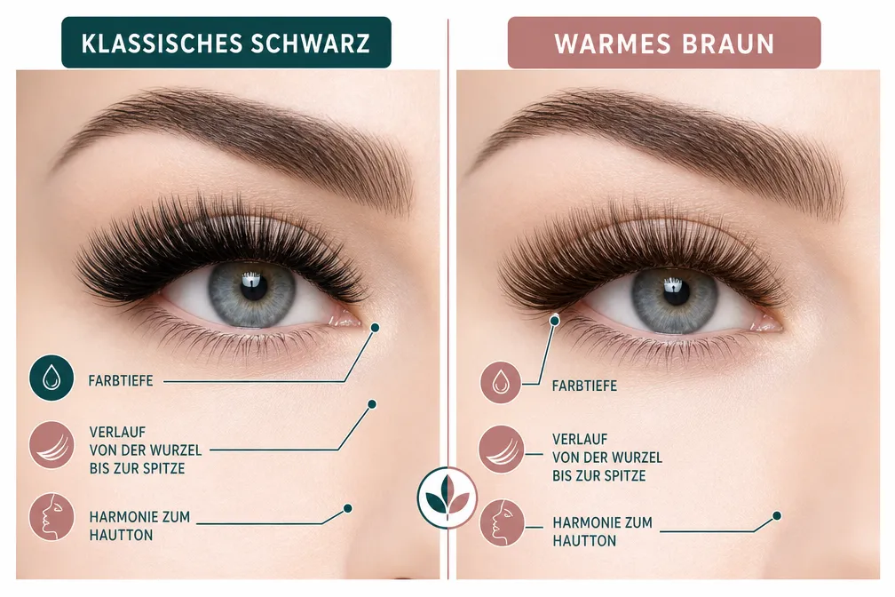 Was sind braune Lash Extensions und wie unterscheiden sie sich von schwarzen?