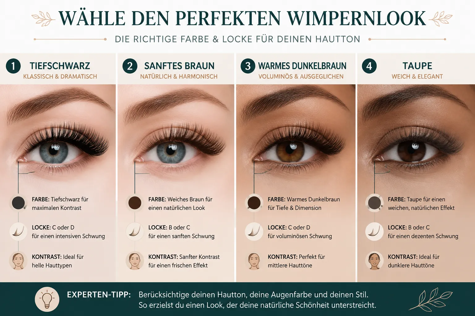 Was sind braune Wimpernextensions, und wie unterscheiden sie sich von schwarzen?