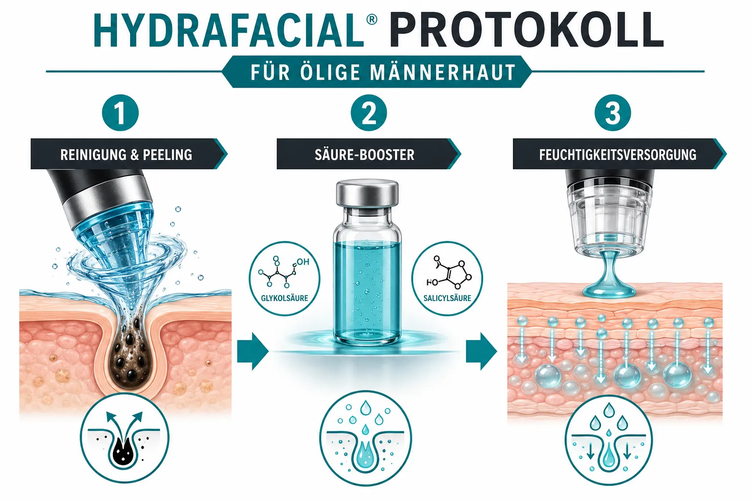 Das beste HydraFacial-Protokoll für ölige Männerhaut