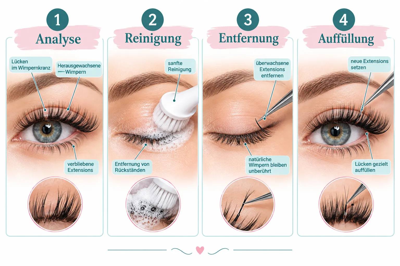 Was ist der Unterschied zwischen Refill und Neuanlage bei der Wimpernverlängerung?