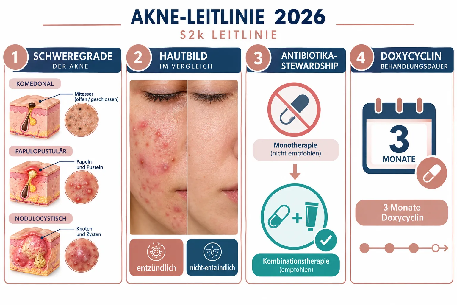 Was sind die Hauptänderungen in der Akne-Leitlinie 2026?