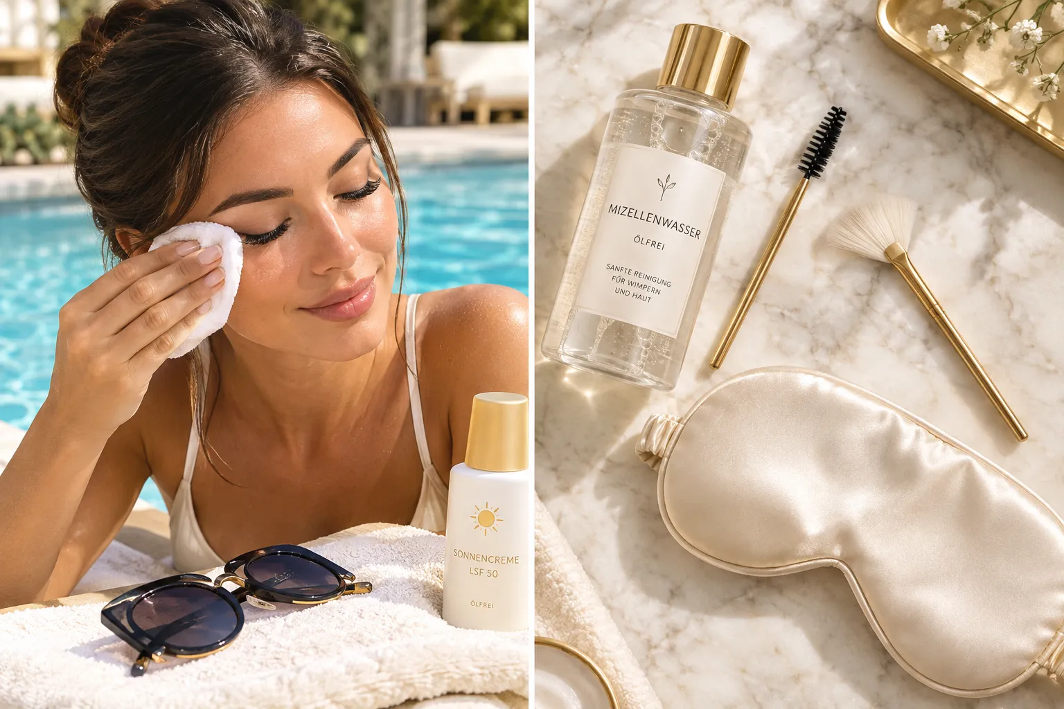 Wie pflege ich Wimpernverlängerungen im Urlaub richtig?