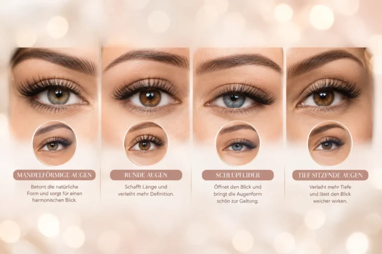 Wimpernverlängerung für verschiedene Augenformen: Der komplette Styling-Guide von mandelförmig bis Schlupflid
